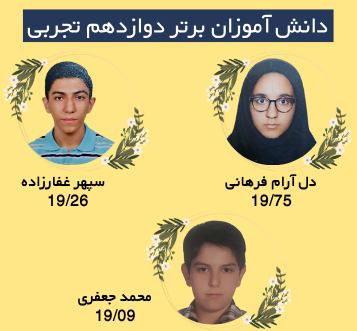 نفرات برتردوازدهم تجربی